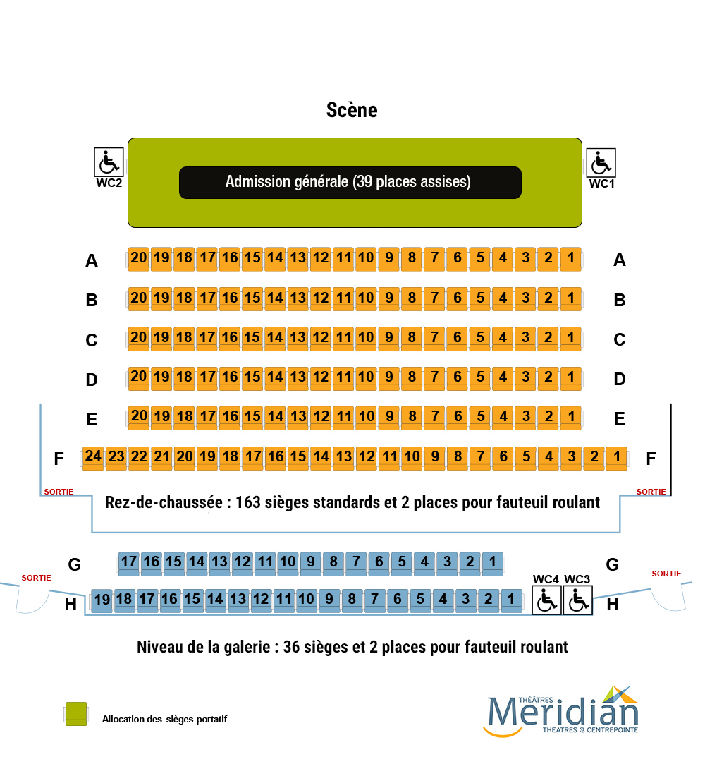 Studio théâtre Les-Lye : Plan standard